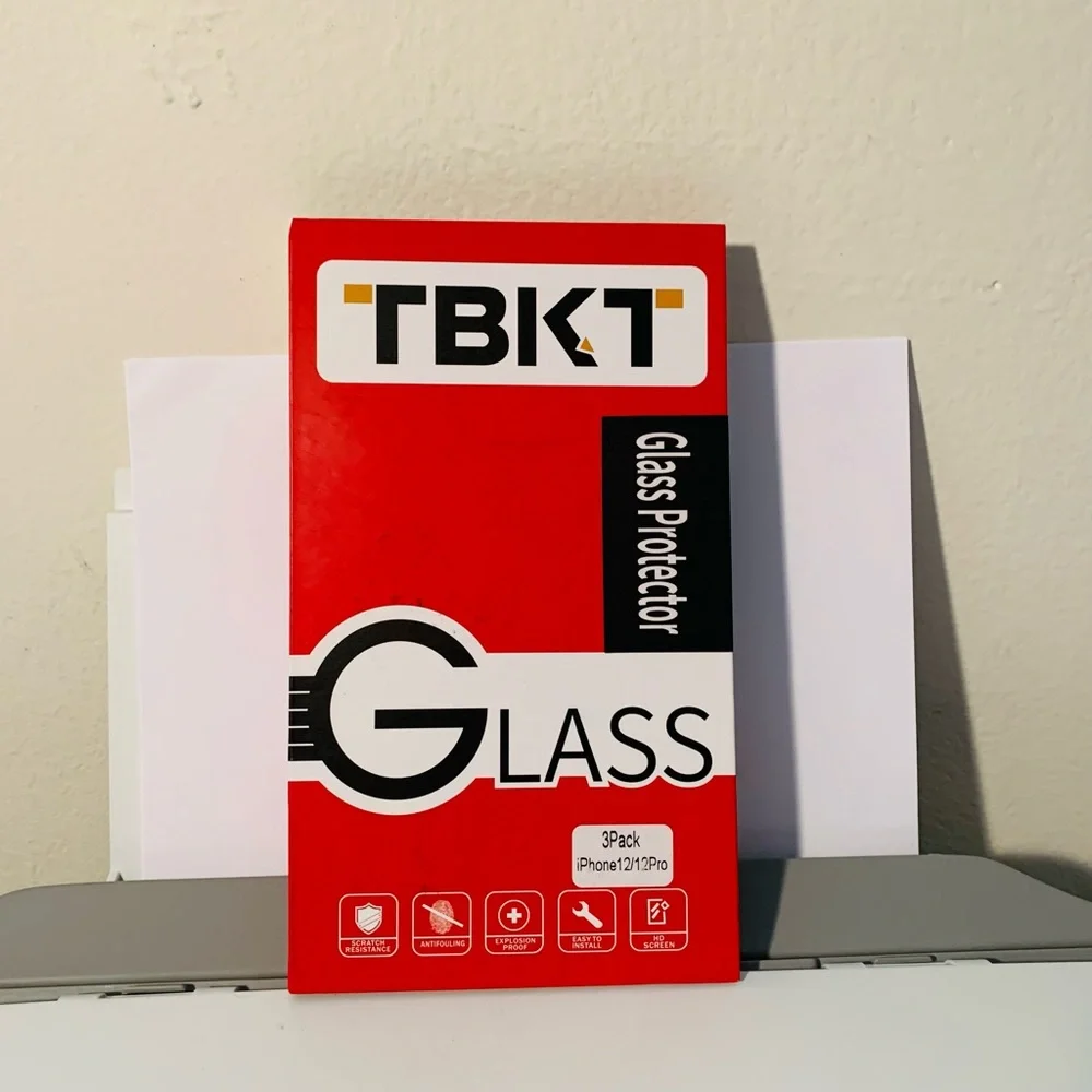 🆕 3 Pack Tempered Glass Screen Protector compatible with iPhone 12, 12 Pro